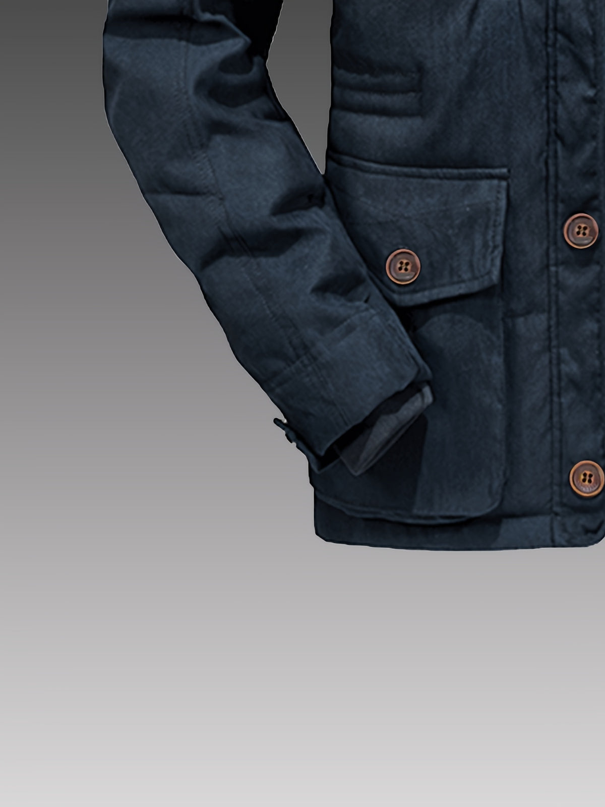 Veste pour homme, velours côtelé, à capuche, café