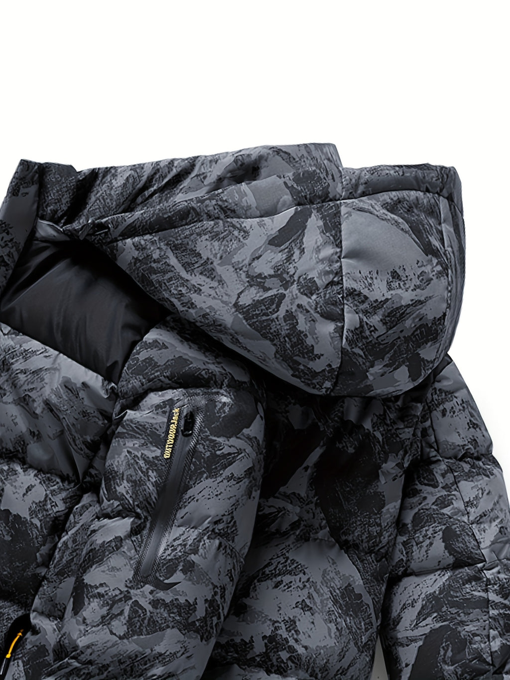 Veste pour homme, coupe-vent, à capuche, gris foncé