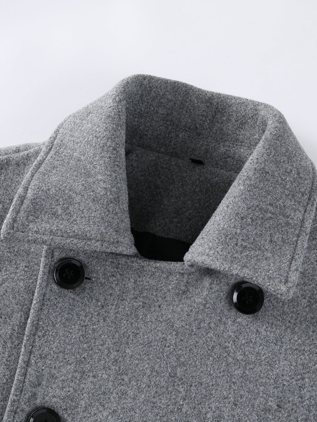 Manteau long pour homme, tweed, à revers