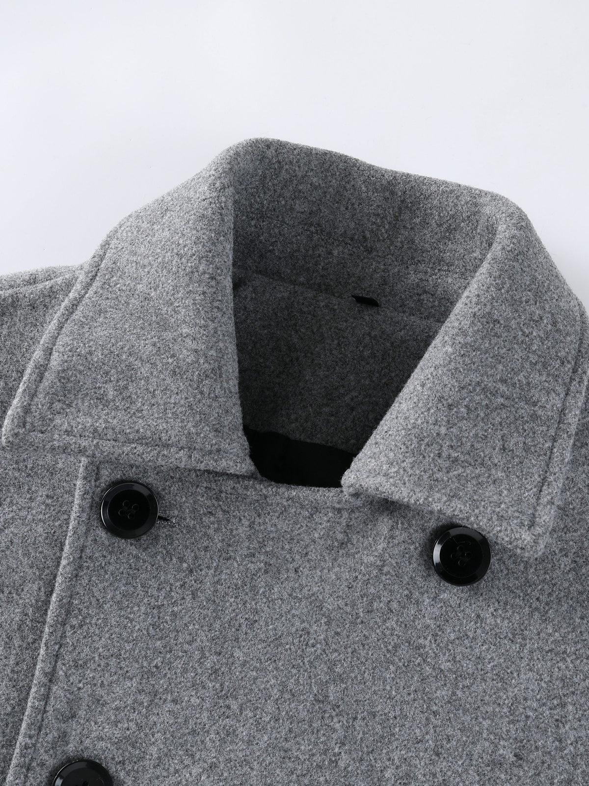 Manteau long pour homme, tweed, à revers