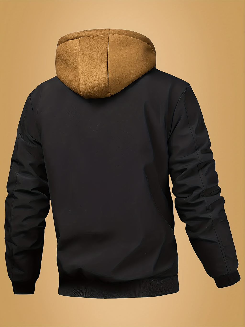 Veste pour homme, à carreaux, à capuche, kaki