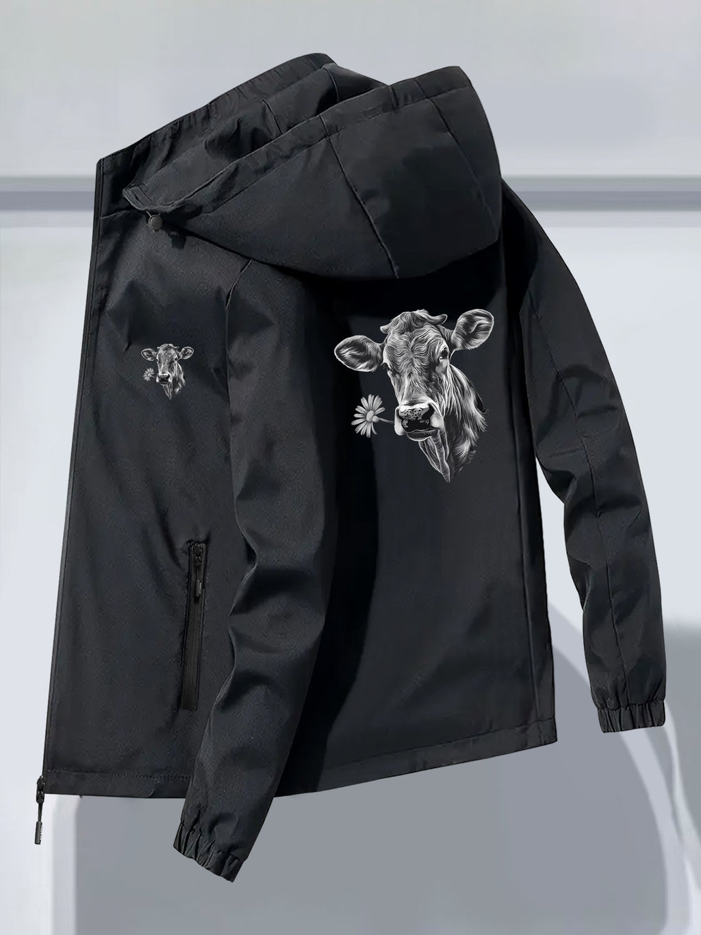 Veste pour homme, à capuche, gris profond