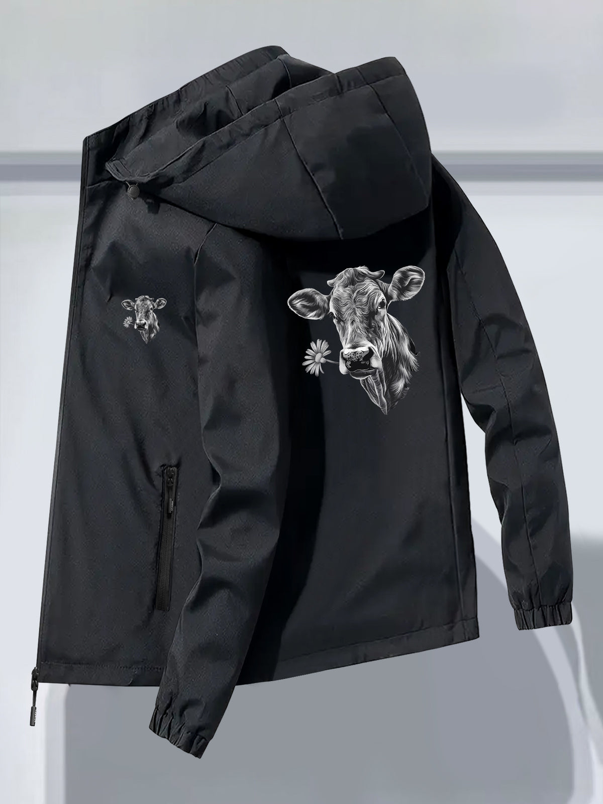 Veste pour homme, à capuche, gris profond