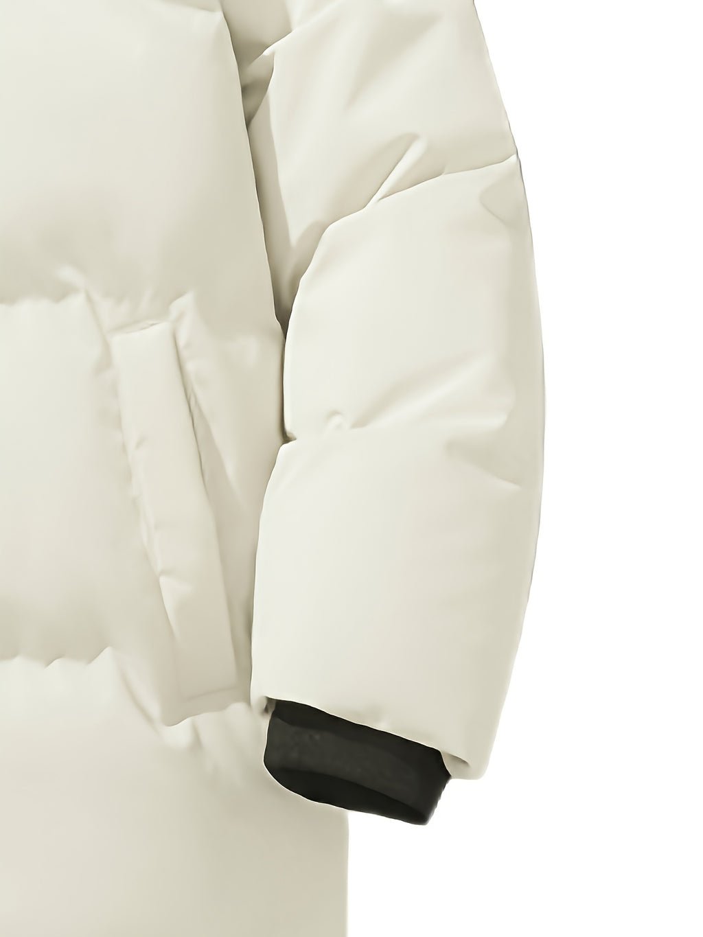 Manteau matelassé pour homme, à capuche, blanc ivoire
