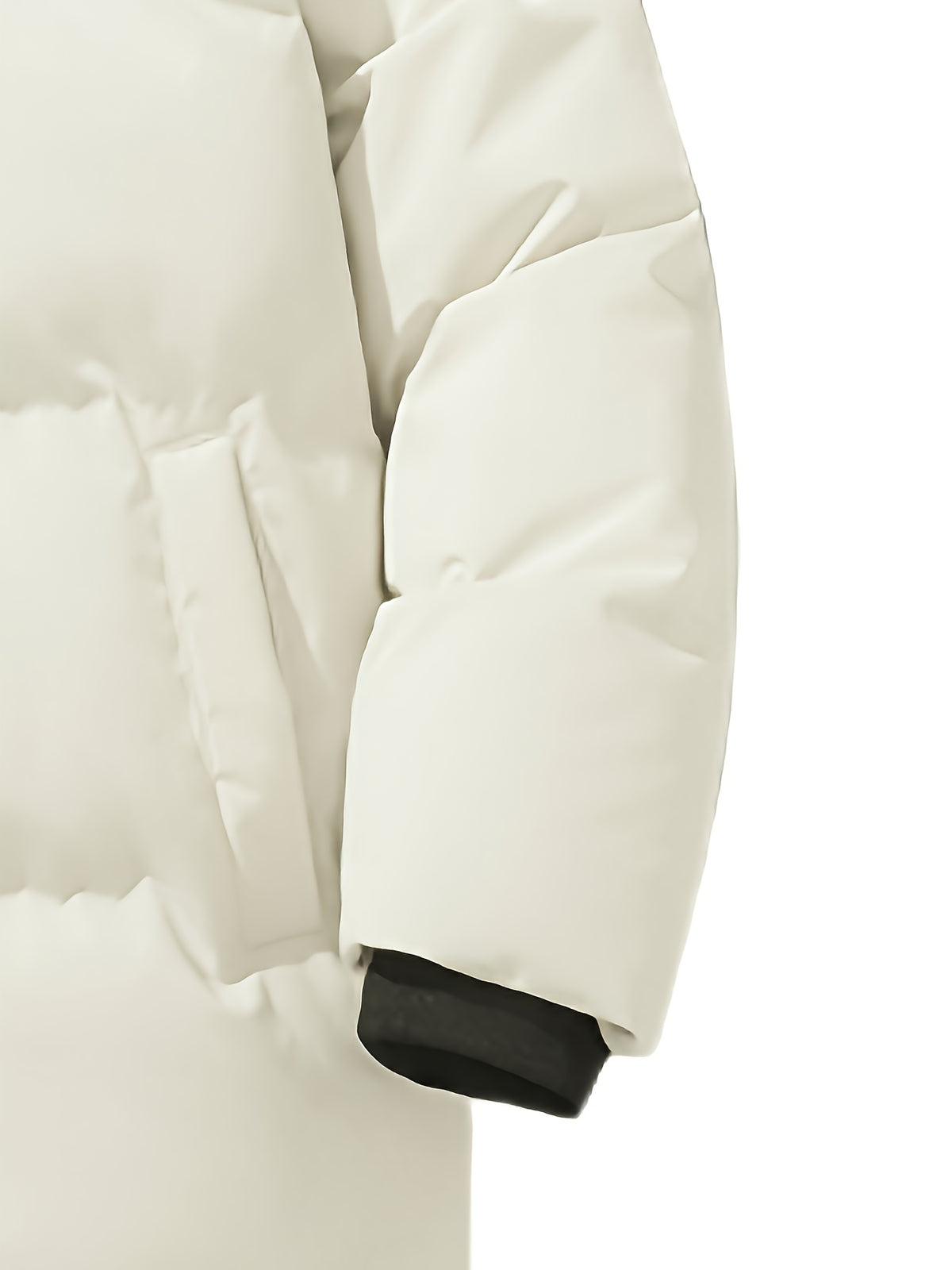Manteau matelassé pour homme, à capuche, blanc ivoire
