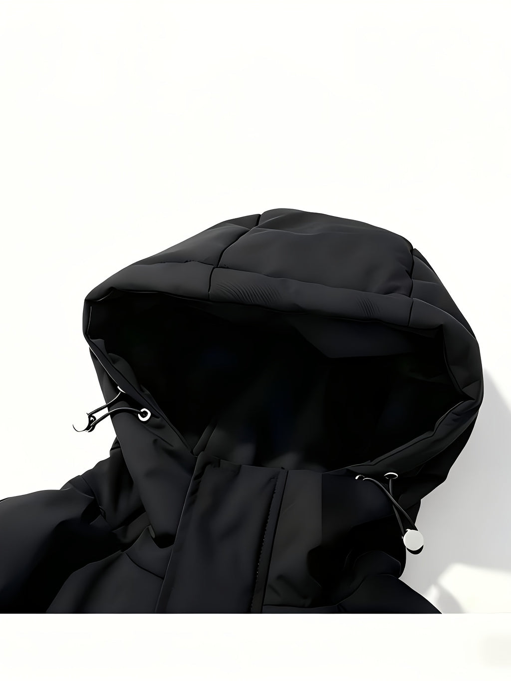 Veste pour homme, à capuche, col montant