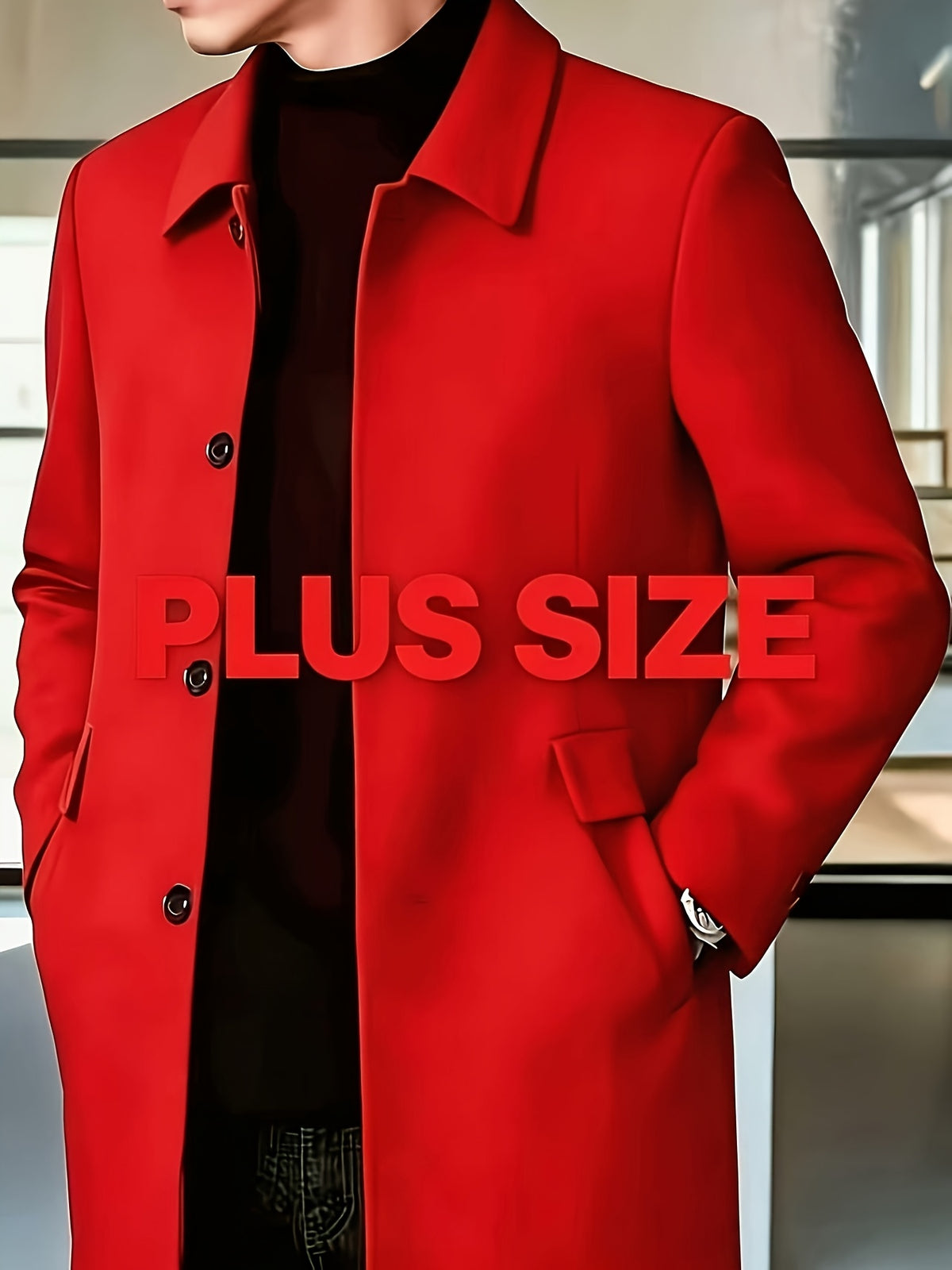 Veste pour homme, grandes tailles, à revers, gris foncé