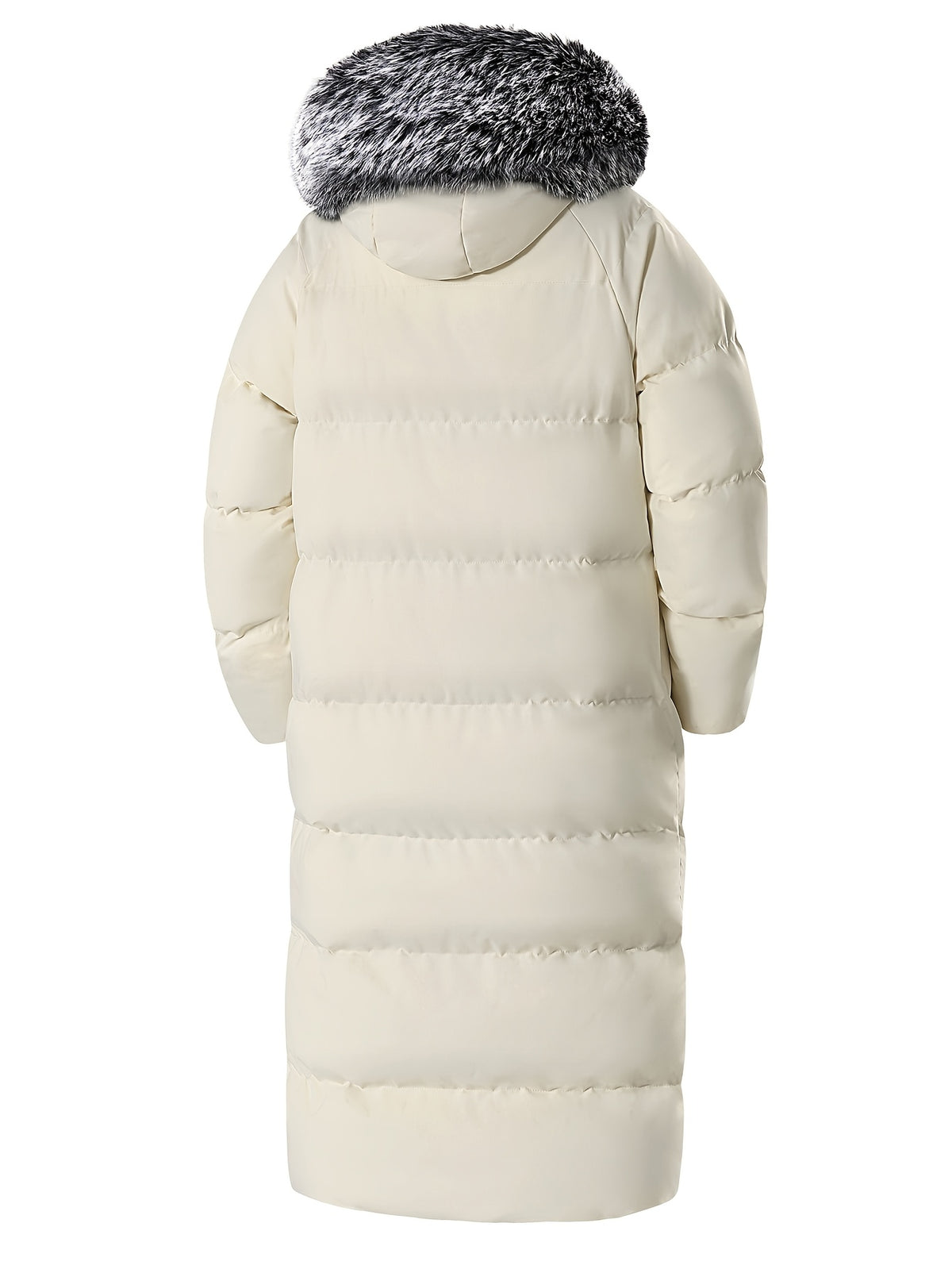 Manteau matelassé long pour homme, à capuche