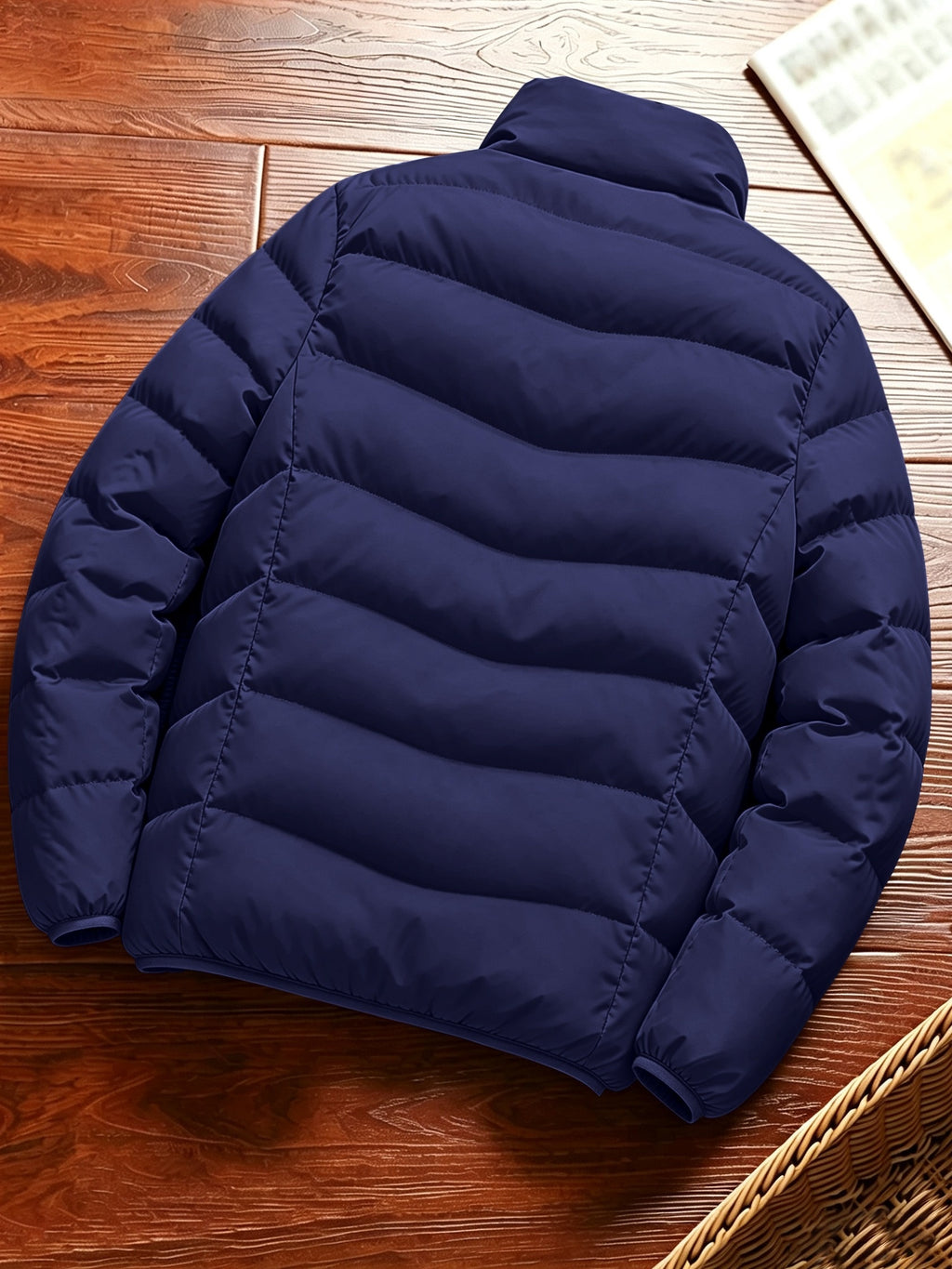Veste long pour homme, à col montant, jaune