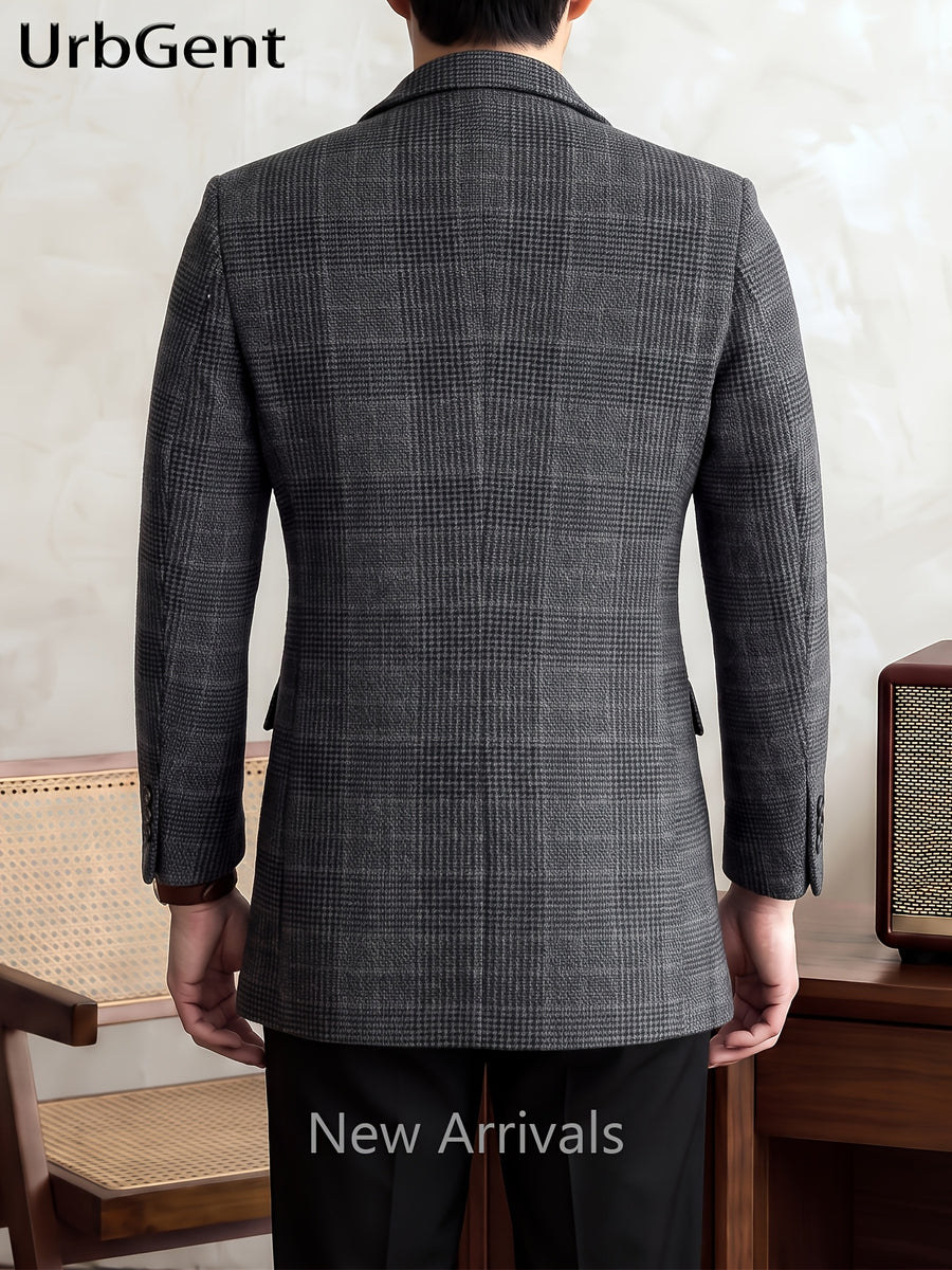 Manteau en laine, 100 % laine, tweed, détail du vêtement