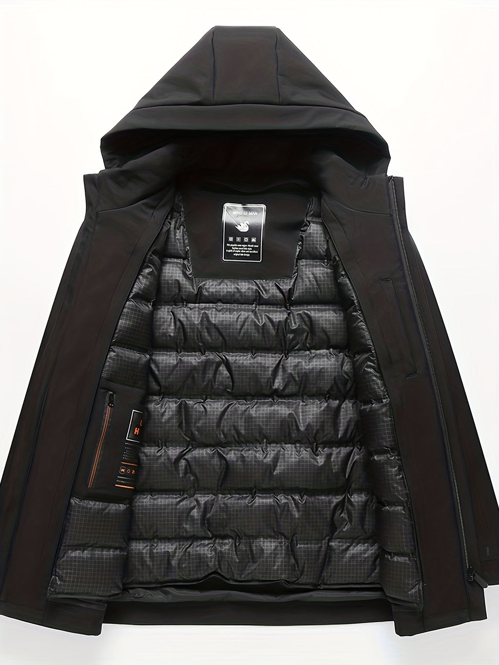 Veste long pour homme, à capuche, crevette verte