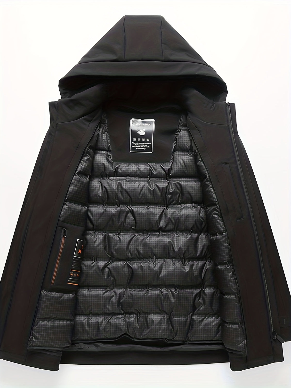 Veste long pour homme, à capuche, crevette verte