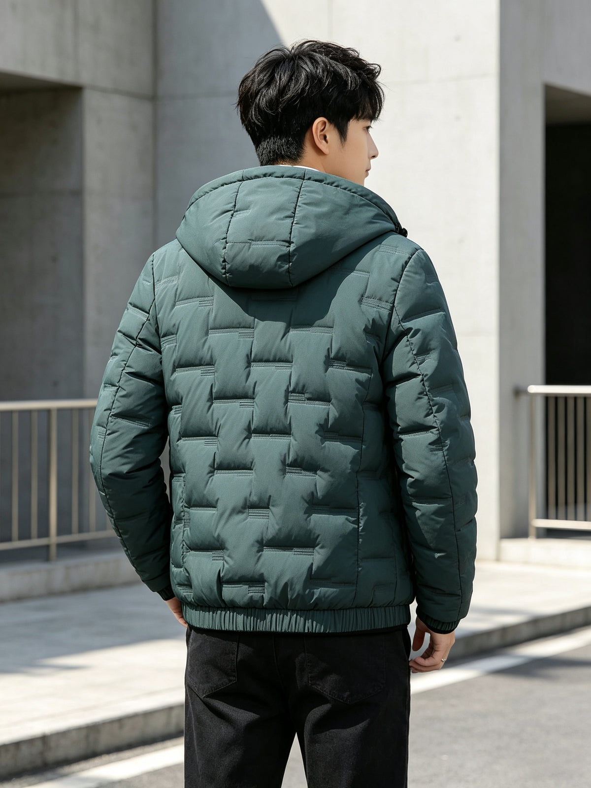 Manteau matelassé pour homme, imperméable, à capuche