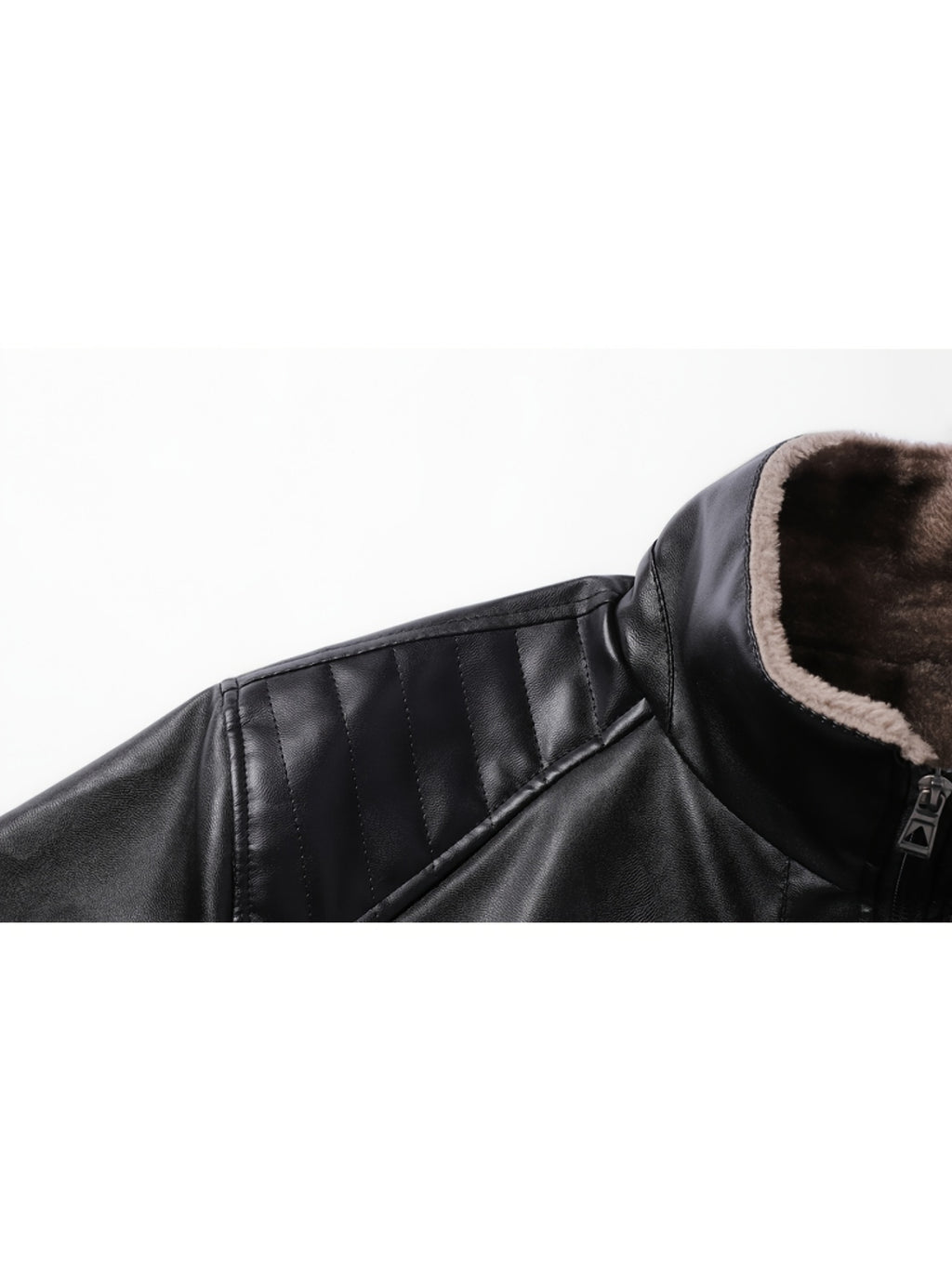 Guide des tailles — Veste en cuir PU, polaire, à revers, noir