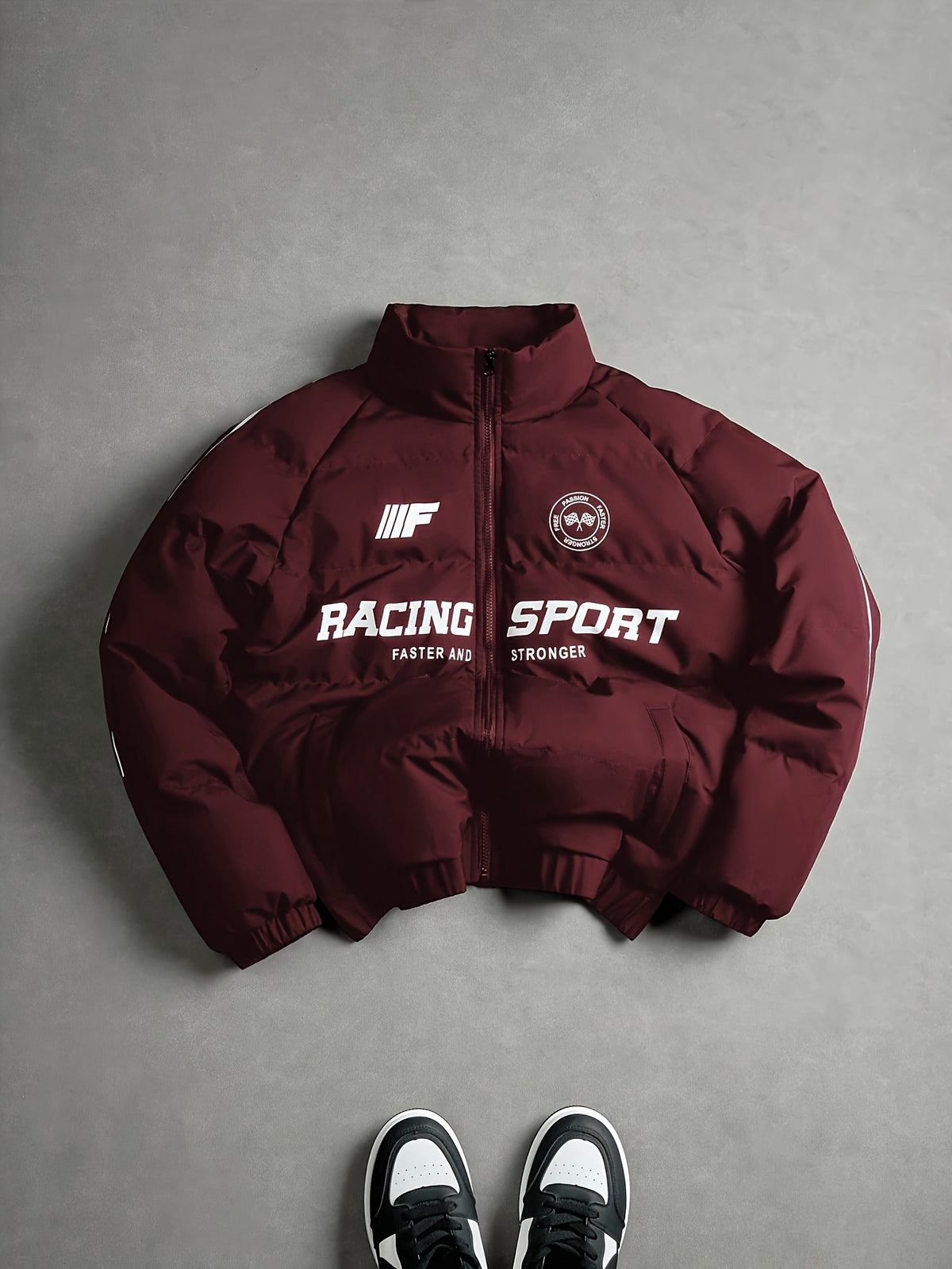 Veste pour homme, à col montant, vert
