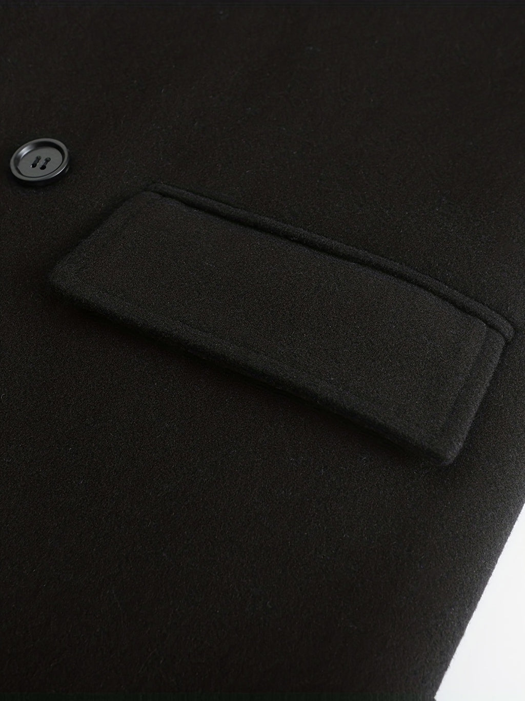 Trench long, tweed, à revers, détail du vêtement