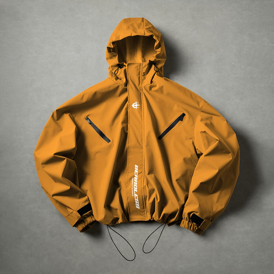 Veste, à capuche, vert olive, coloris jaune