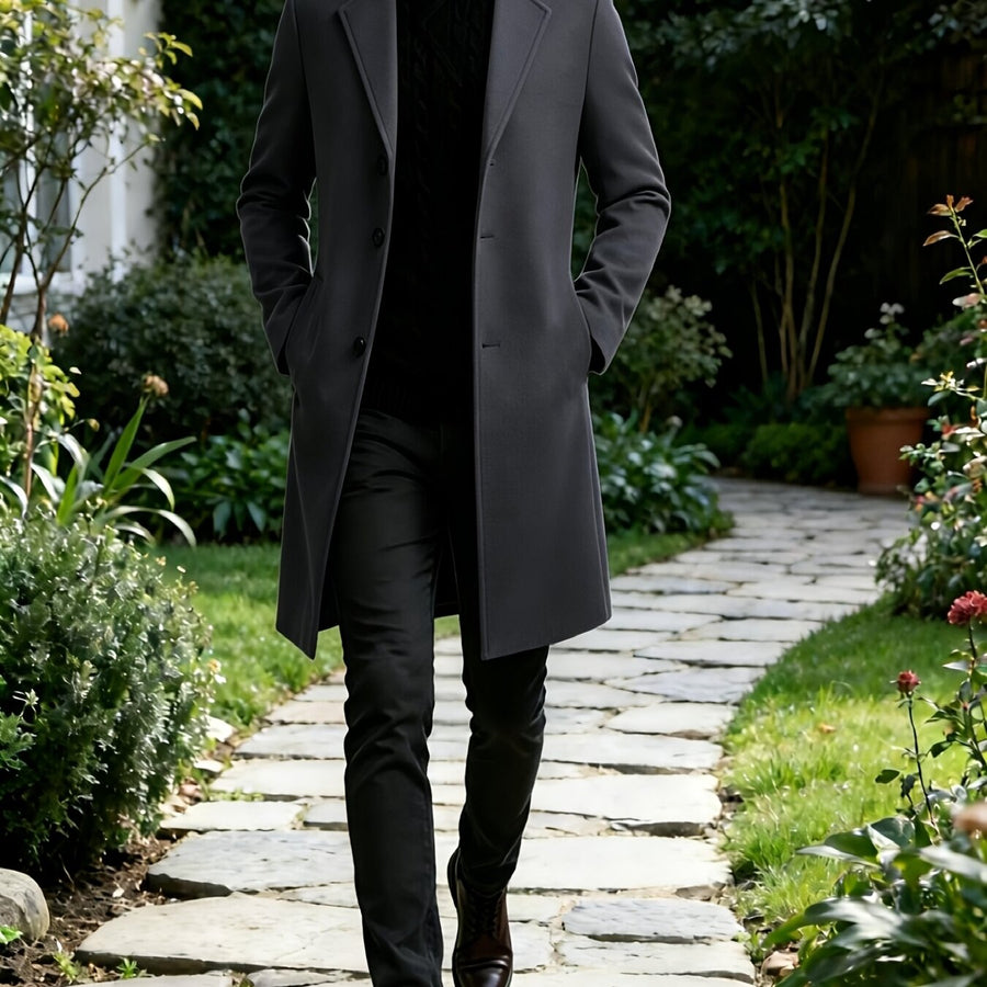 Trench, à revers, modele 2, coloris gris foncé