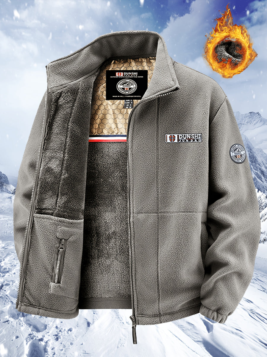 Veste, polaire, à col montant, rouge, détail du vêtement