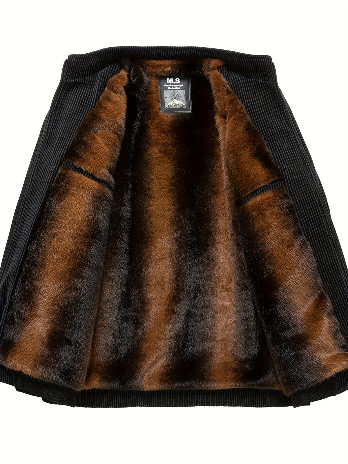 Veste matelassée pour homme, polaire, à col montant