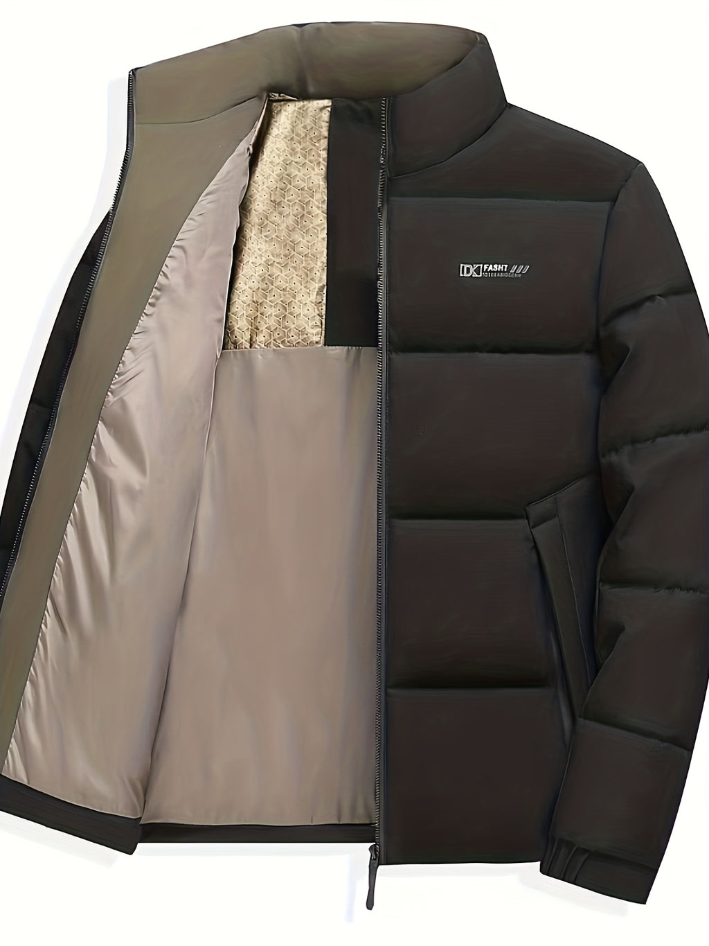 Manteau matelassé pour homme, à capuche, bleu marine
