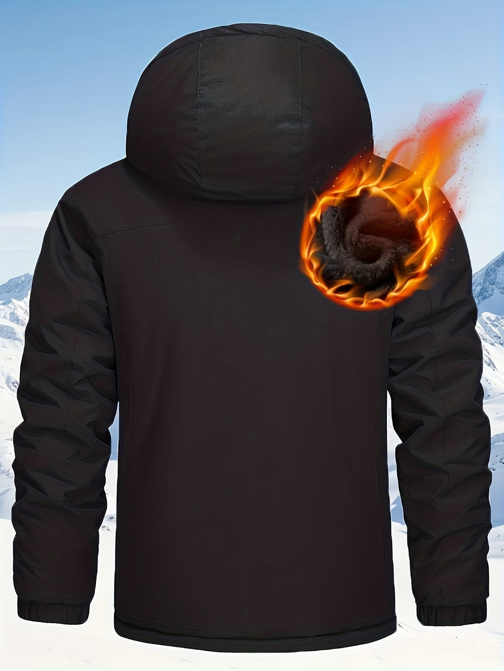 Veste pour homme, capuche amovible, vert militaire