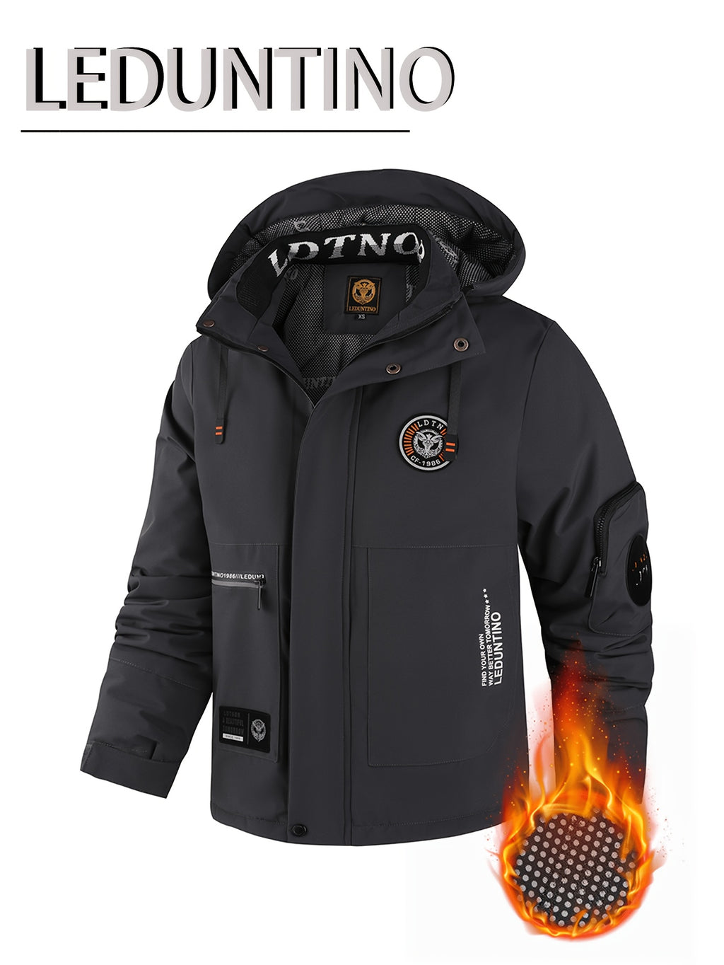 Veste pour homme, à capuche, blanc