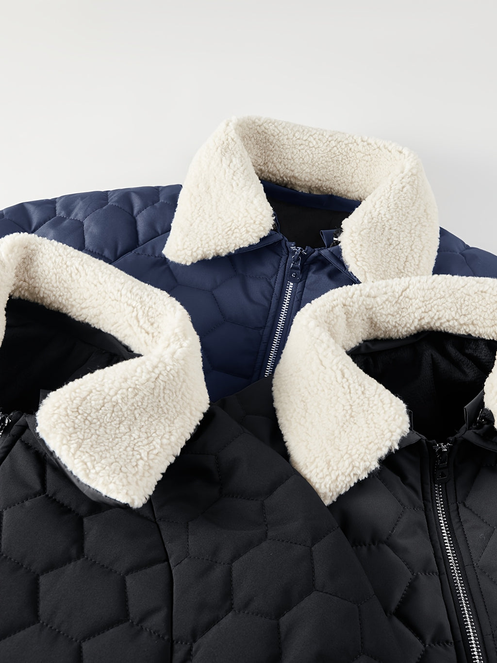 Veste matelassée pour homme, coupe-vent, à revers