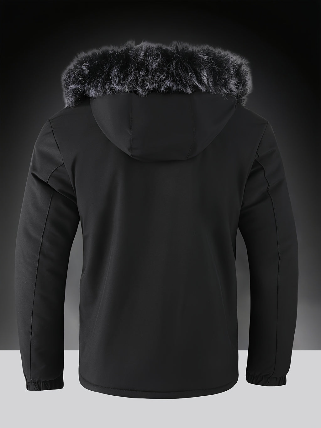 Veste pour homme, capuche amovible, col montant