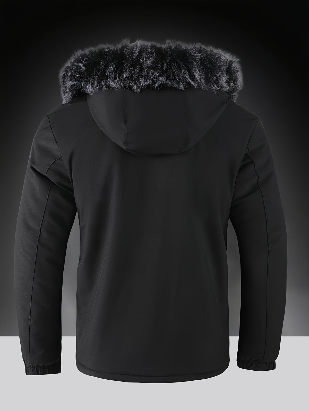 Veste pour homme, capuche amovible, col montant