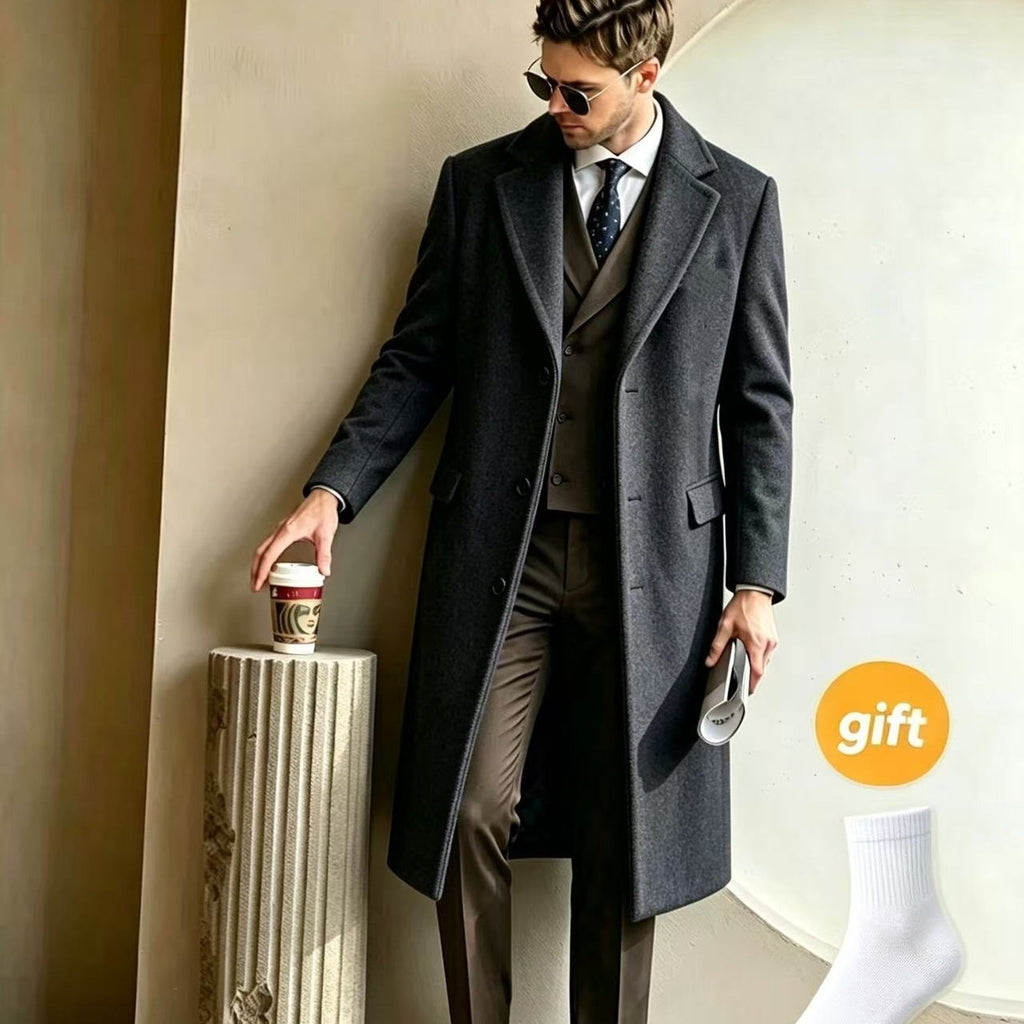 Trench, à revers, bouton, coloris gris foncé, détail