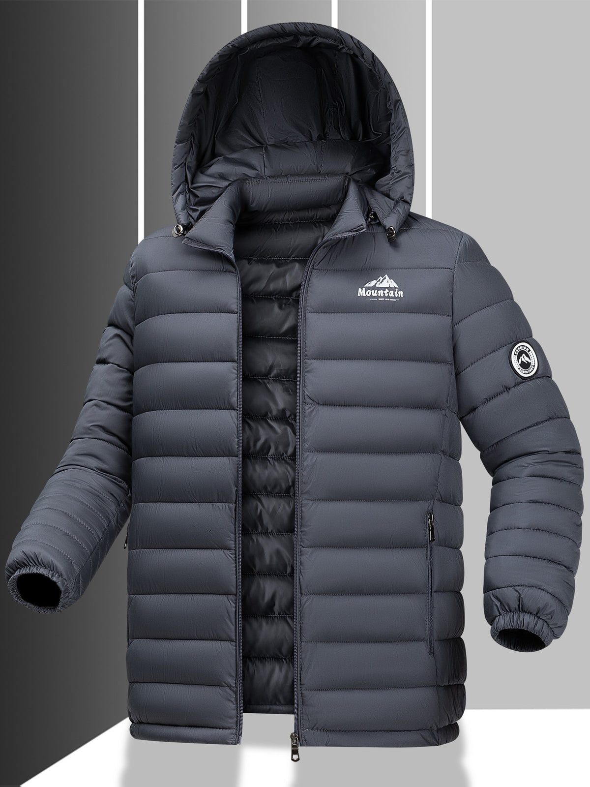 Veste matelassée pour homme, imperméable, à capuche