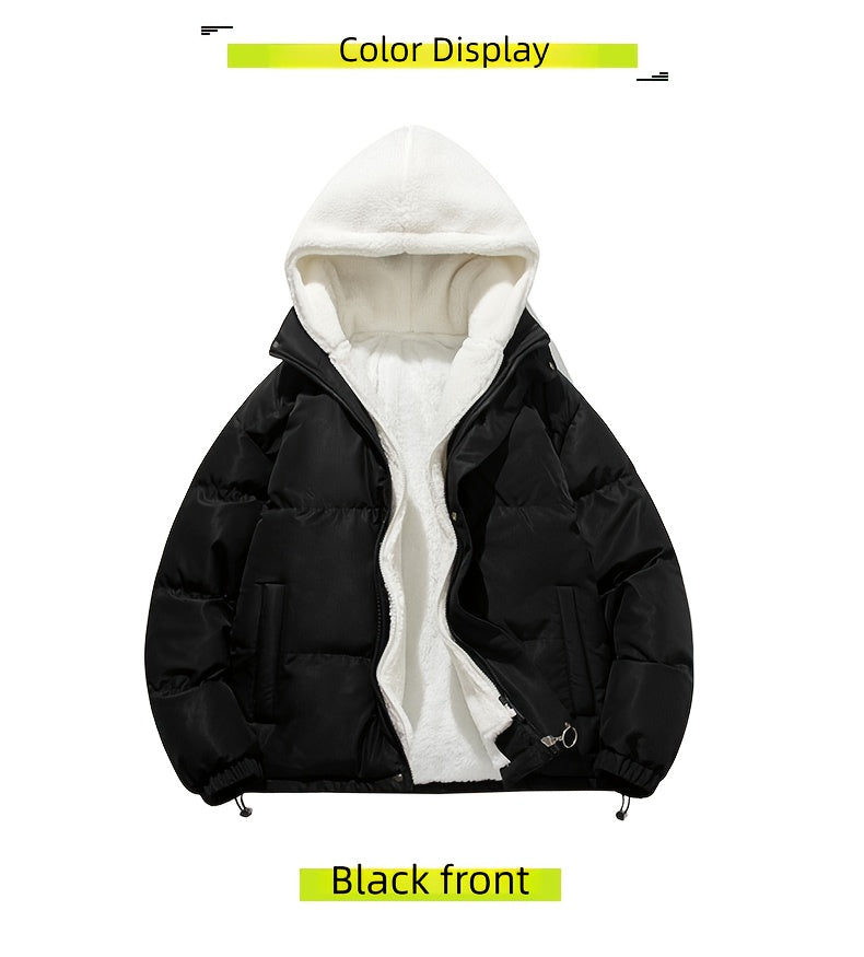Veste matelassée pour homme, à capuche, rose