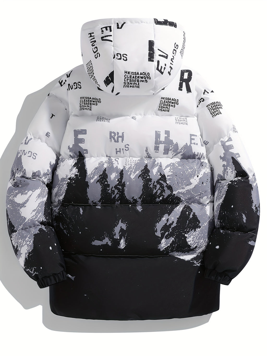 Veste pour homme, à capuche, blanc et gris