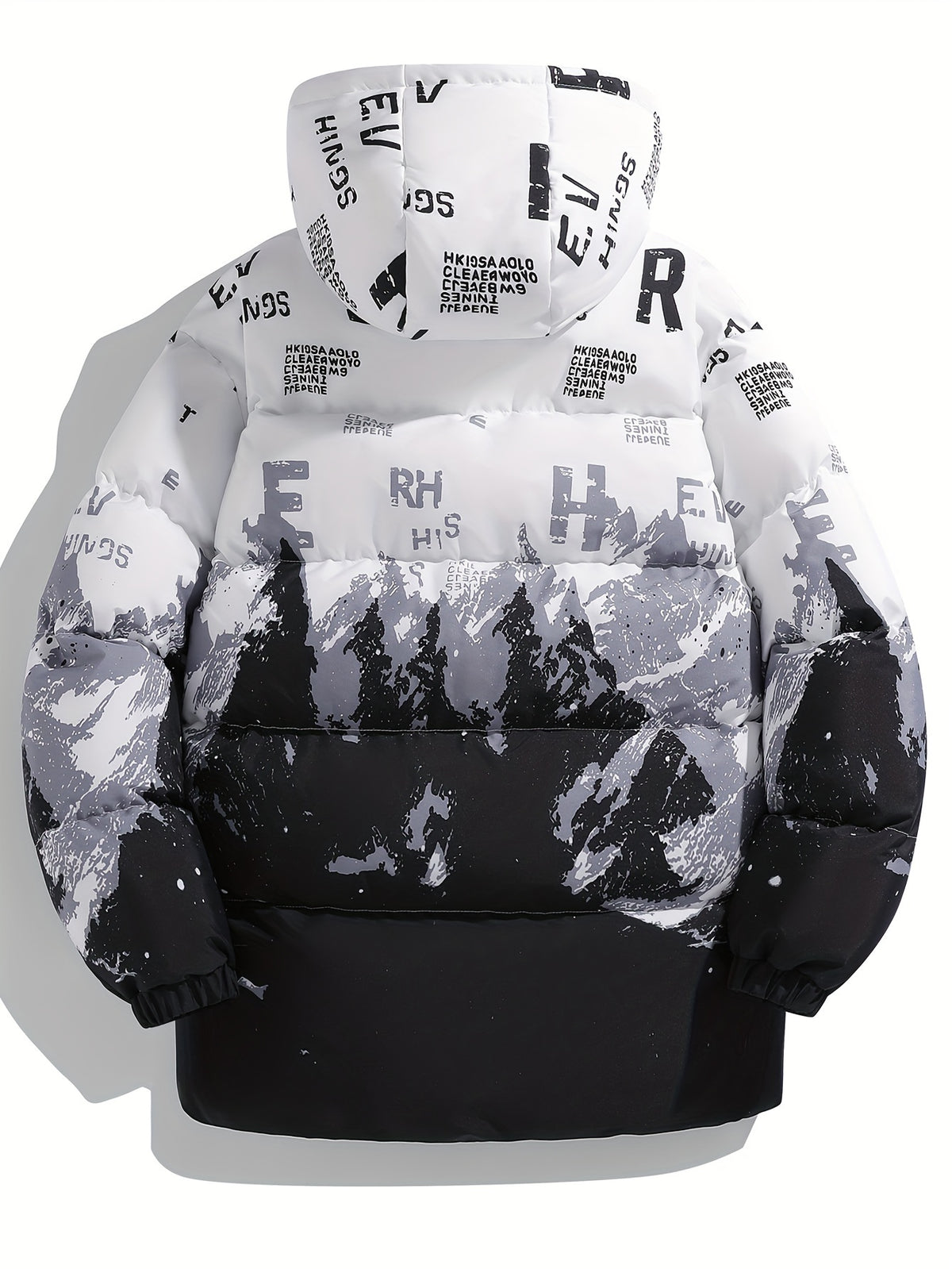 Veste pour homme, à capuche, blanc et gris