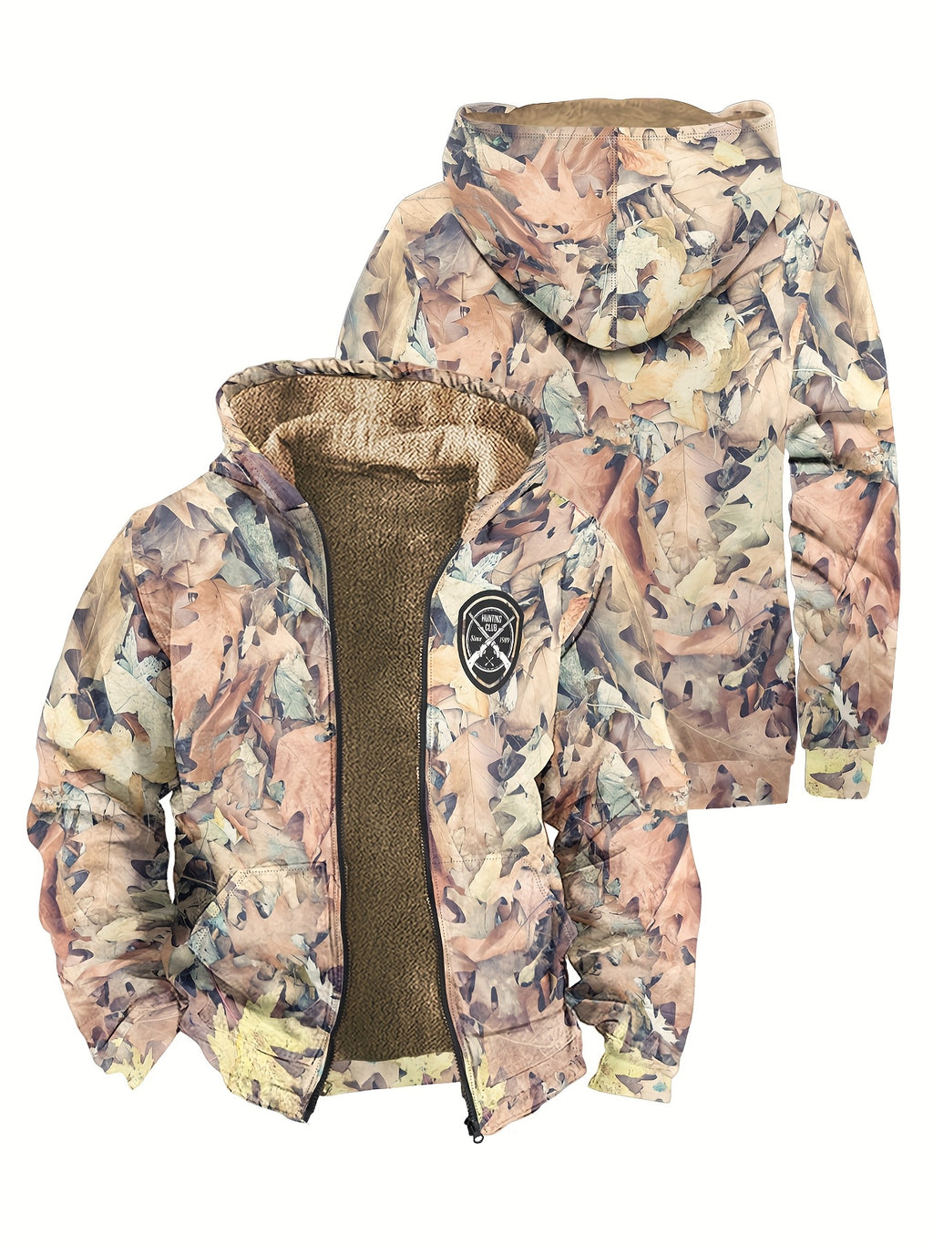 Manteau pour homme, polaire, à capuche
