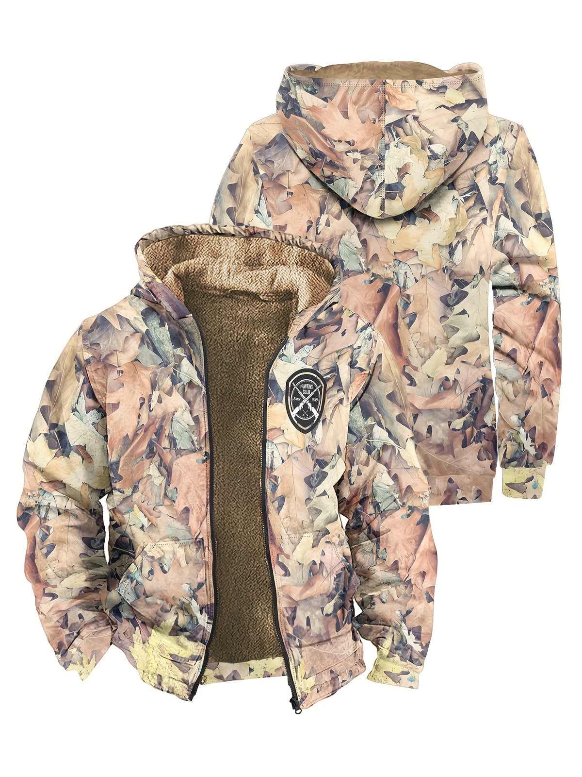 Manteau pour homme, polaire, à capuche