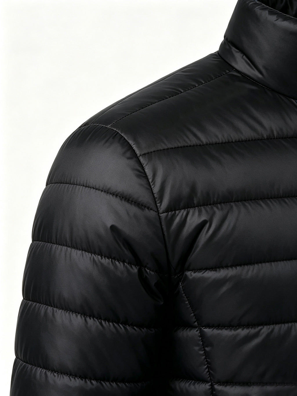 Manteau matelassé pour homme, à col montant, bleu marine