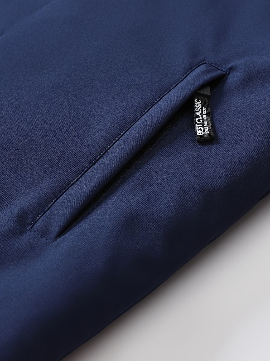 Veste matelassée pour homme, velours, à col montant