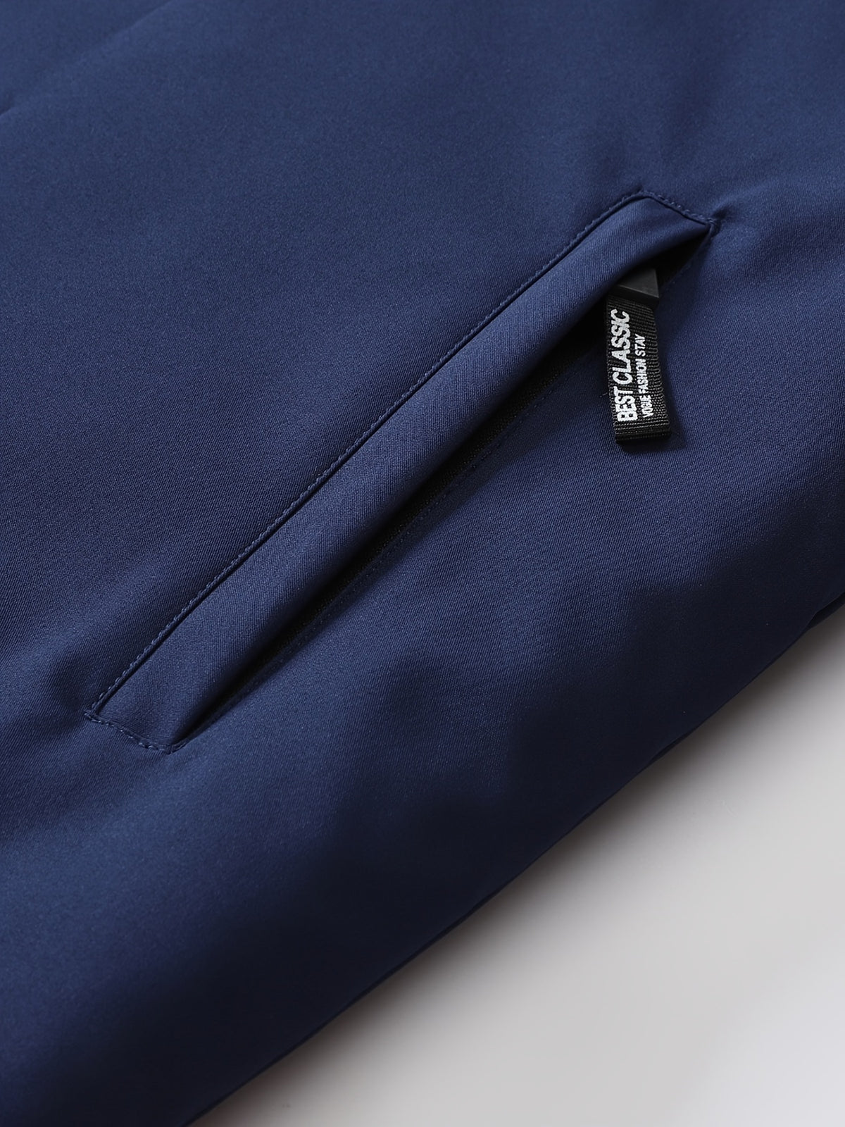 Veste matelassée pour homme, velours, à col montant