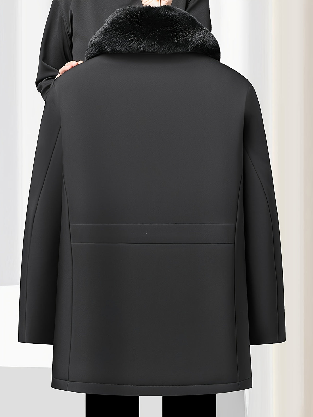 Parka en fausse fourrure pour homme, à capuche