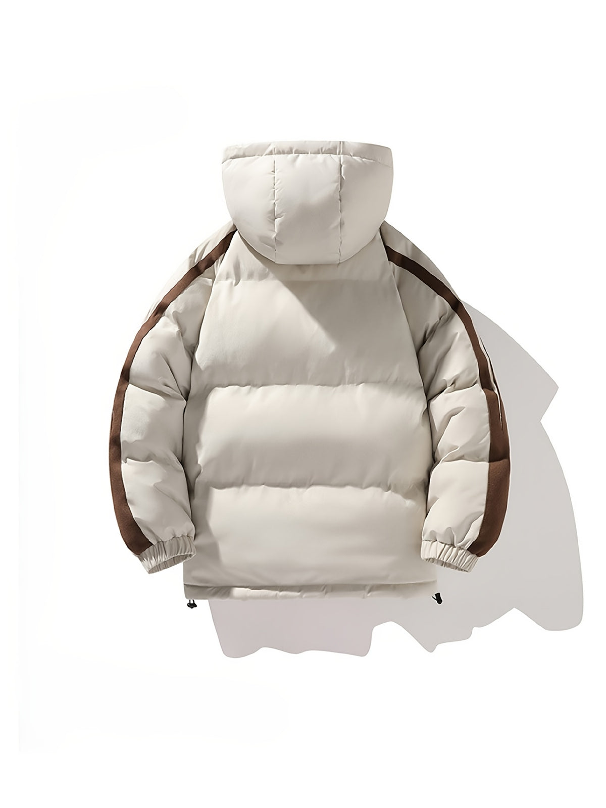 Manteau matelassé pour homme, à capuche, abricot beige