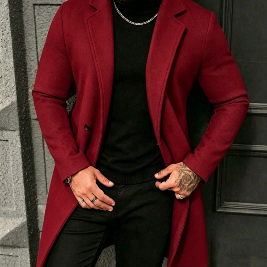 Trench, à revers, modele 4, coloris rouge foncé