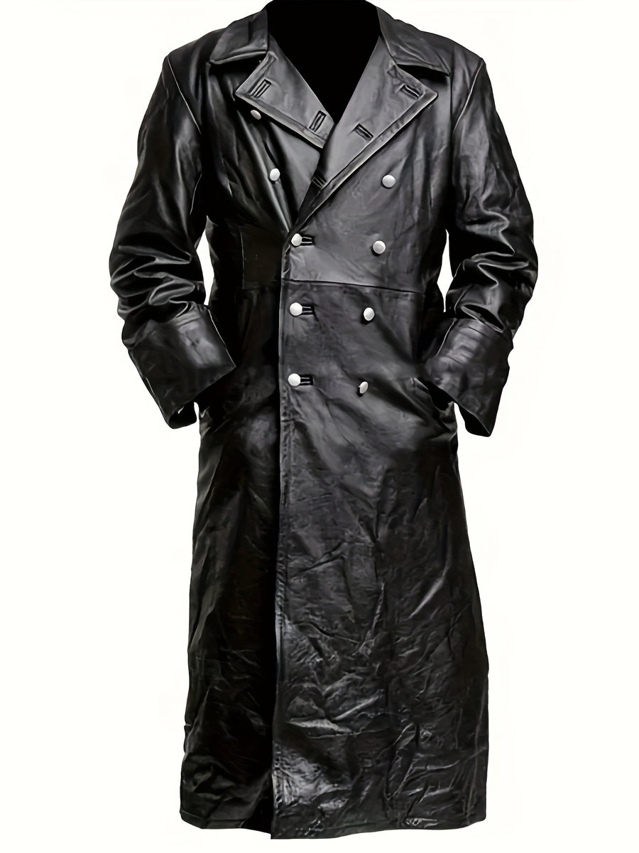 Trench, coupe-vent, à revers, noir, photo 4