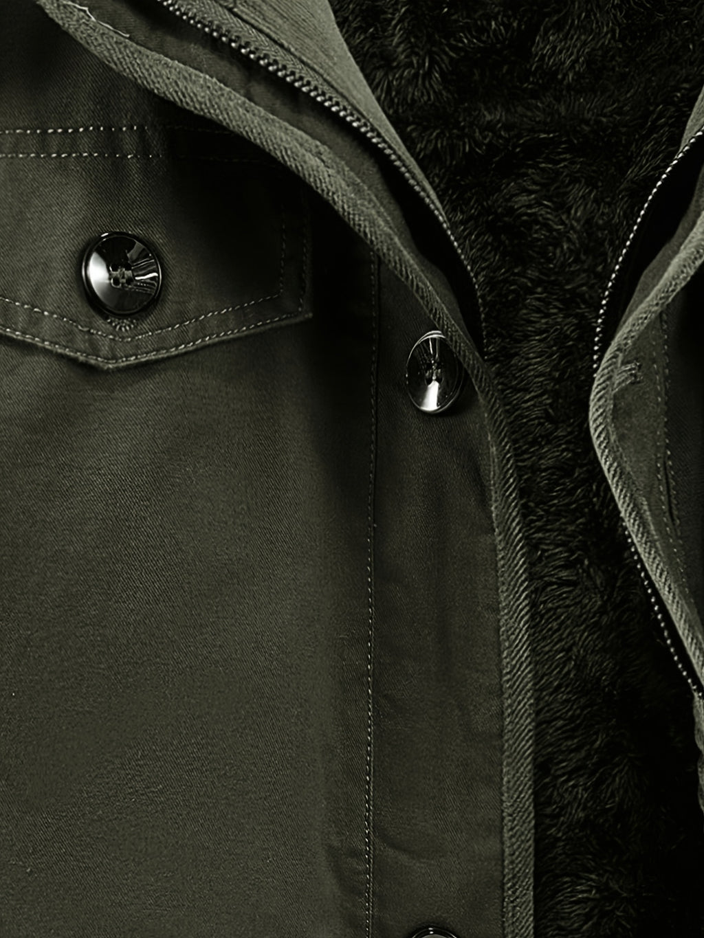 Veste pour homme, polaire, à capuche, vert océan