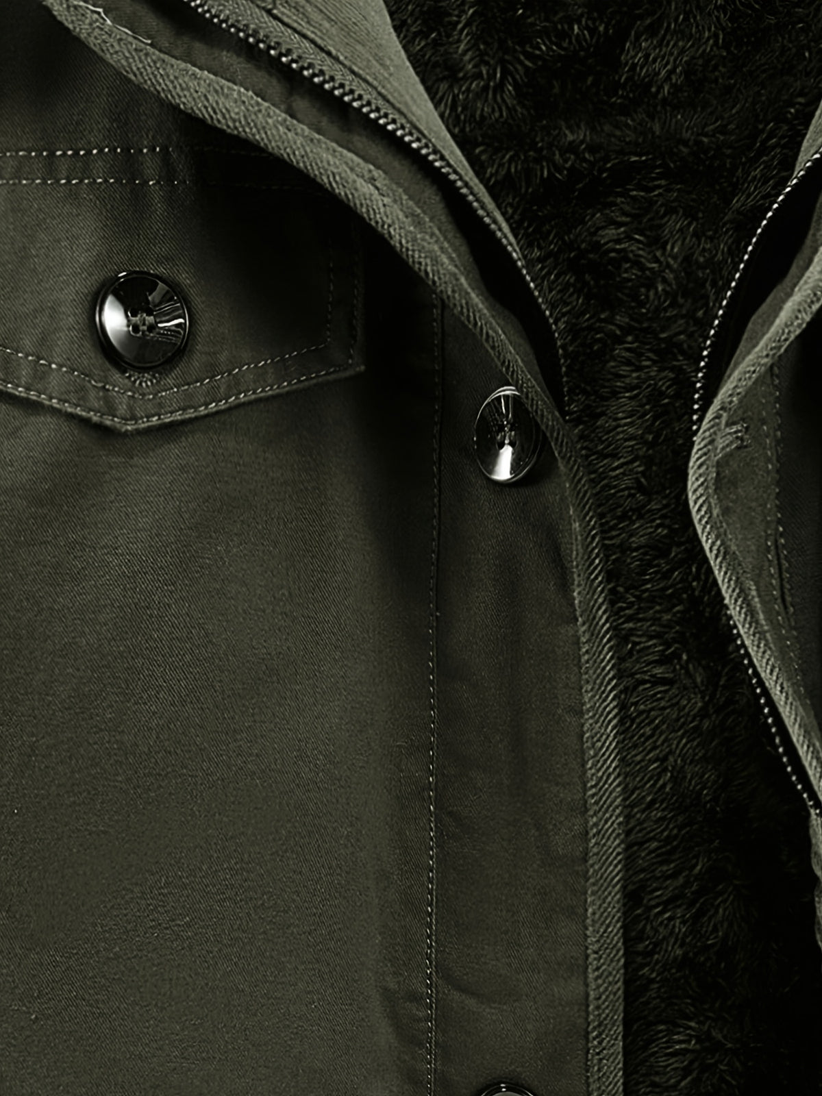 Veste pour homme, polaire, à capuche, vert océan