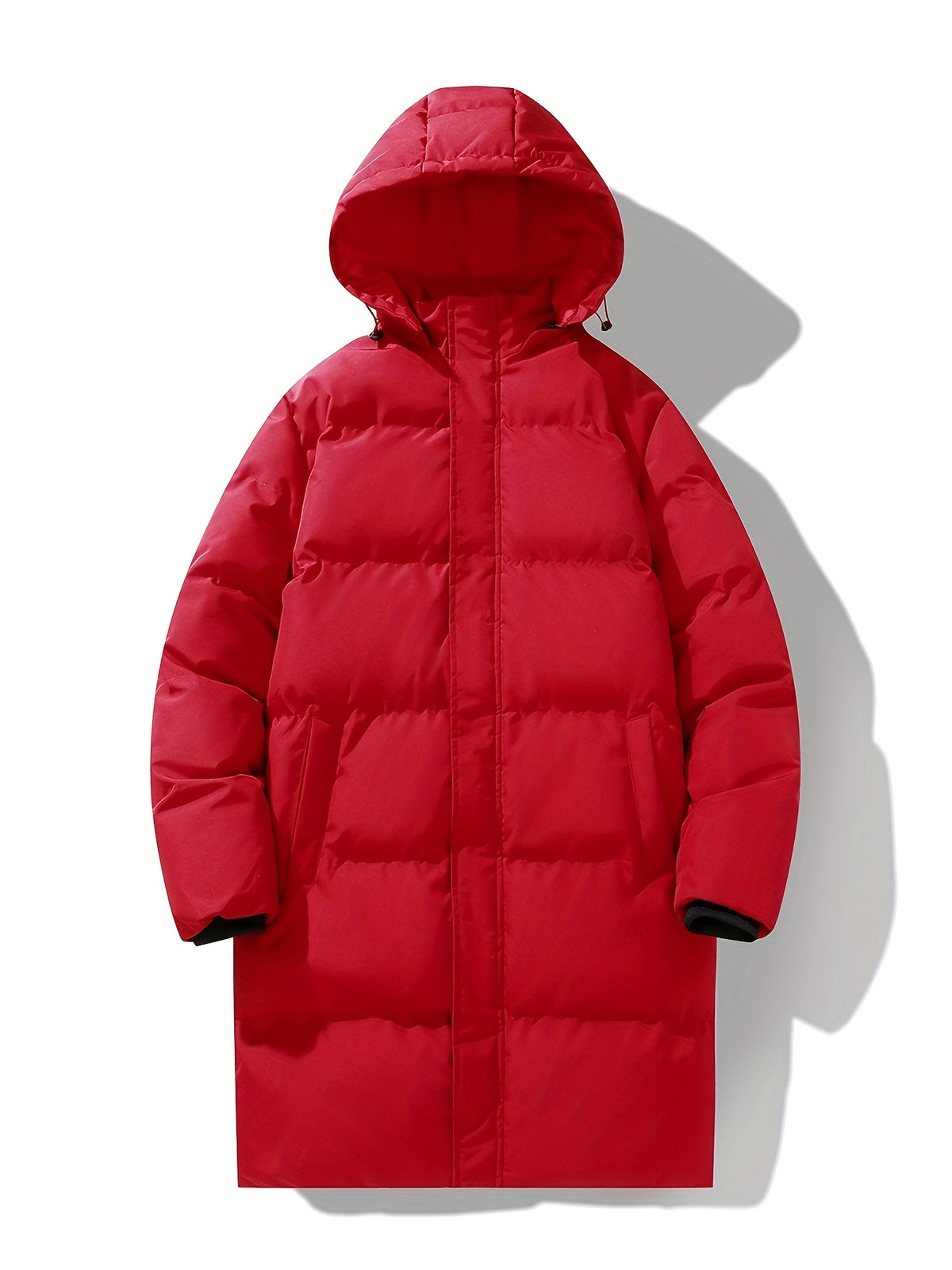 Manteau matelassé pour homme, grandes tailles, à capuche