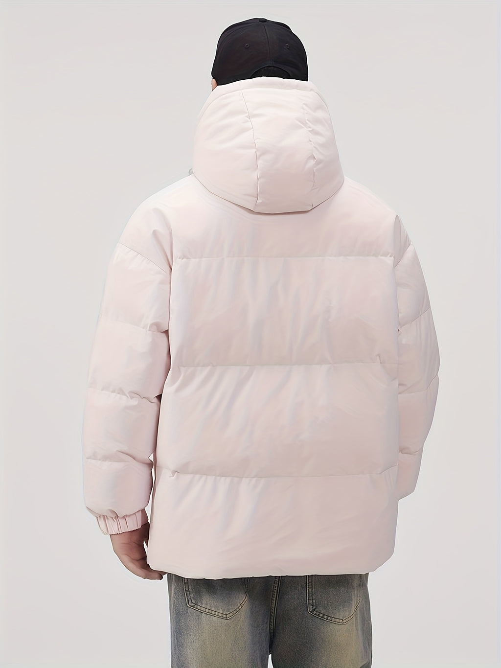 Manteau matelassé pour homme, à capuche, épi de blé jaune