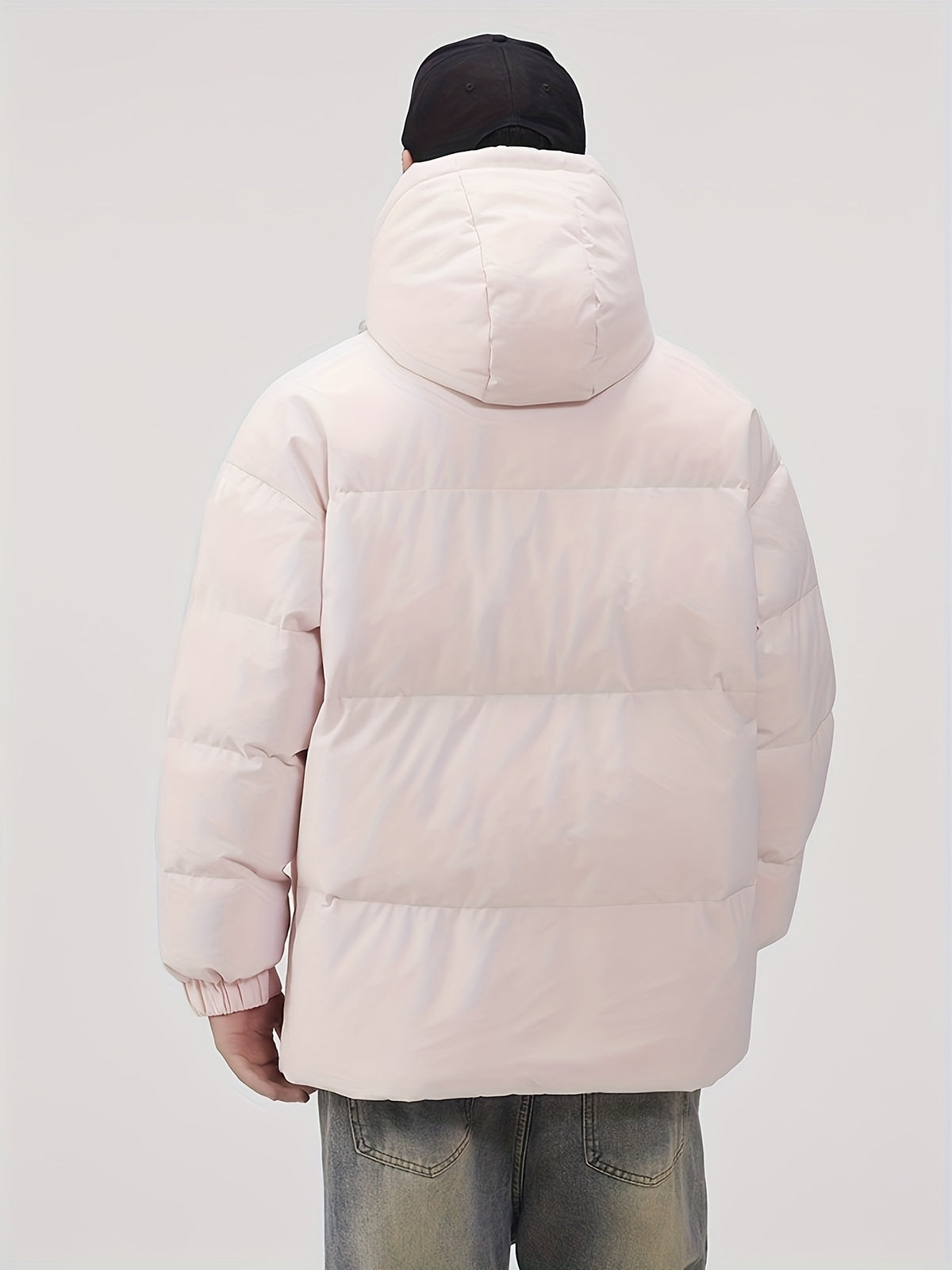 Manteau matelassé pour homme, à capuche, épi de blé jaune