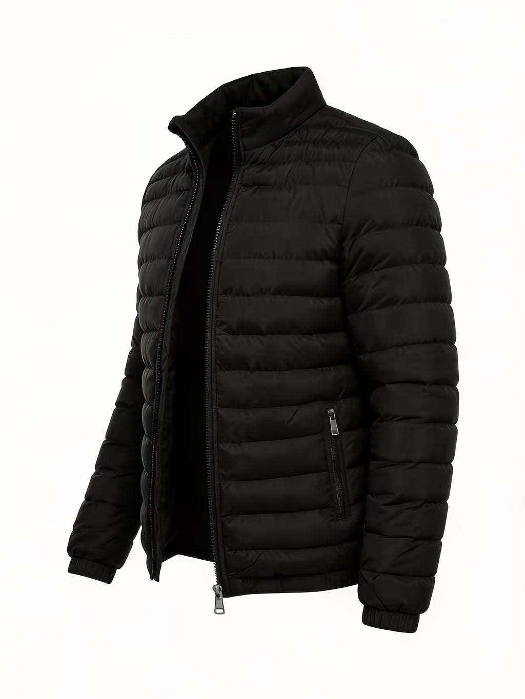 Manteau matelassé pour homme, à col montant, bleu ciel